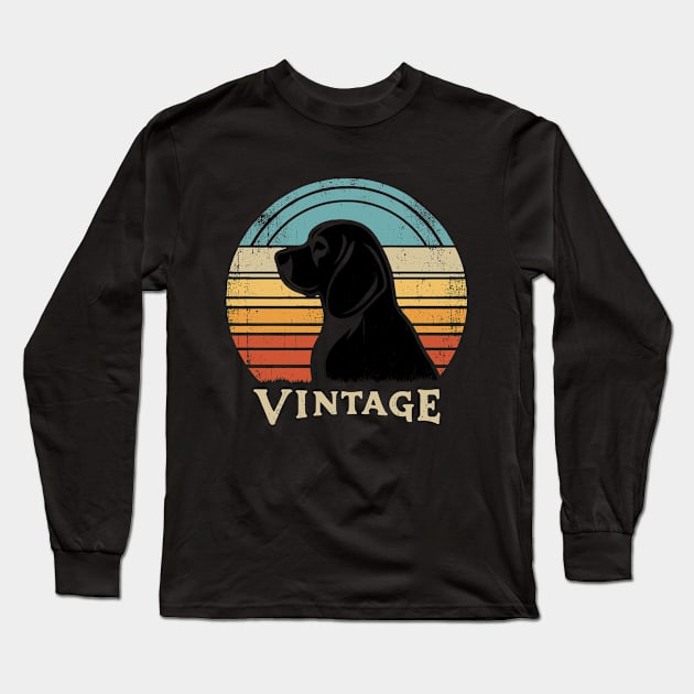 Vintage Beagle Dog Cool Distressed Dog Lover Gift Long Sleeve T-Shirt by Cuteness Klub